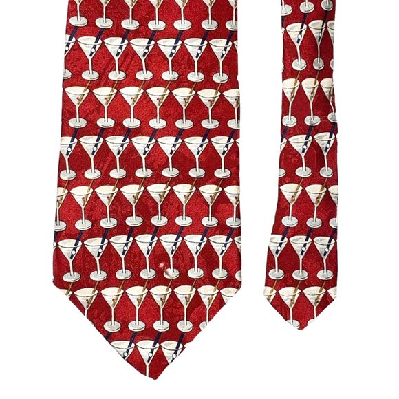 MUSEUM ARTIFACTS 100% Silk Martini Tie - Picture 2 of 7